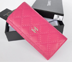 2014 Chanel Bi-Fold Wallet Embossed Leather A50098 Rose A50098