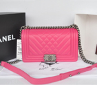 2014 Chanel Boy Flap Shoulder Bag in Original Sheepskin Leather A90191 Rose A90191