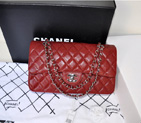 2014 Chanel Classic Flap Bag 1113 Original Caviar leather in Claret with Silver 1113