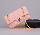2014 Chanel Classic Flap Bag 1113 Original Caviar leather in Pink with Gold 1113