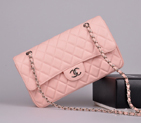 2014 Chanel Classic Flap Bag 1113 Original Caviar leather in Pink with Silver 1113