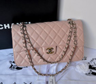 2014 Chanel Classic Flap Bag 1113 Original Lambskin leather in Pink with Silver 1113