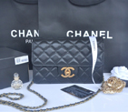 2014 Chanel Classic Flap Bag Original Leather A219001 Black A219001