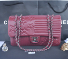 2014 Chanel Classic Flap Bag Sheepskin Leather A90352 Burgundy A90352