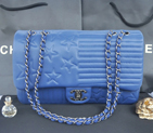 2014 Chanel Classic Flap Bag Sheepskin Leather A90352 Royalblue A90352