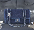 2014 Chanel Classic Flap Bag Villus A32464 Royalblue A32464