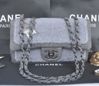 2014 Chanel Classic Flap Bag Villus A32465 Grey A32465
