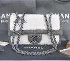 2014 Chanel Classic Flap Bag Villus A32465 Khaki A32465