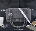 2014 Chanel Classic Flap Bag Villus A32464 Grey A32464