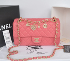 2014 Chanel Classic Flap Bags Pink Original Sheepskin Leather A90214 Gold A90214