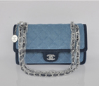 2014 Chanel Classic Flap Shoulder Bag Denim A92216 Blue&Gray A92216