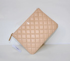 2014 Chanel Clutch Bag Apricot Sheepskin Leather A67781 Gold A67781