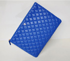 2014 Chanel Clutch Bag Sheepskin Leather A67780 Blue with Gold hardware A67780