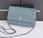 2014 Chanel Clutch MINI bag Original Leather A35001 Light blue A35001