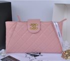 2014 Chanel Clutch bag Original Caviar Leather A92335 Pink A92335