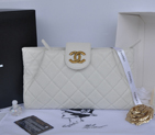 2014 Chanel Clutch bag Original Caviar Leather A92335 White A92335