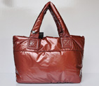 2014 Chanel Coco Cocoon Quilted Nylon Tote in Red 46959
