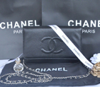 2014 Chanel Flap Shoulder Bag Black Calfskin Leather A33817 Silver A33817