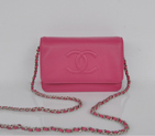 2014 Chanel Flap Shoulder Bag Rose Calfskin Leather A33817 Silver A33817