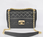 2014 Chanel Flap Shoulder Bag in Sheepskin Leather A67971 Black A67971