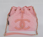 2014 Chanel Hobo Shoulder Bag Jersey and Lambskin A46622 Pink A46622