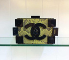 2014 Chanel Lego Clutch true snakeskin A2367 with Yellow A2367