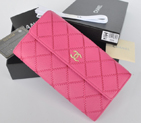 2014 Chanel Matelasse Bi-Fold wallets Original Elephant pattern Leather C9556 Rose C9556