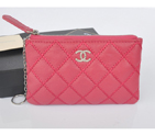 2014 Chanel Matelasse Zip Around Wallet Original Leather A35009 Peach A35009
