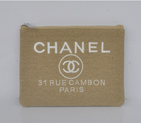 2014 Chanel Medium Canvas ipad mini Clutch bag A80118 Apricot A80118