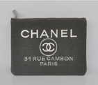 2014 Chanel Medium Canvas ipad mini Clutch bag A80118 Grey A80118