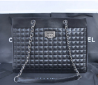2014 Chanel Shopper Bag Sheepskin Leather A90192 Black A90192
