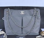 2014 Chanel Shoulder Bag PVC A66395 Grey A66395