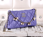 2014 Chanel Shoulder Bag Sheepskin Leather A11048 Lavender A11048