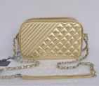 2014 Chanel Shoulder Bag Sheepskin Leather A5811 Gold A5811