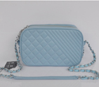 2014 Chanel Shoulder Bag Sheepskin Leather A5811 Light Blue A5811