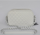 2014 Chanel Shoulder Bag Sheepskin Leather A5811 White A5811