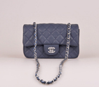 2014 Chanel mini Classic Flap Bag Blue Caviar leather 1117 Gold 1117