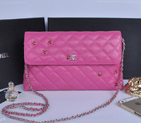 2014 Chanel plaid ladybug flap bag A688389 in Pink A688389