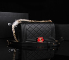 2014 Le Boy Chanel Flap Shoulder Bag Original Calf Leather A67086 Black A67086