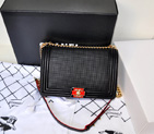 2014 Le Boy Chanel Flap Shoulder Bag in Original Calf Leather A5627 Black A5627