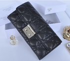 2014 Miss Dior Original leather wallet 3402 in Black 3402