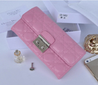 2014 Miss Dior Original leather wallet 3402 in Pink 3402