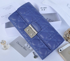2014 Miss Dior Original leather wallet 3402 in Royalblue 3402