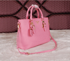 2014 Prada Calfskin Leather Tote Bag BN2645 Pink BN2645