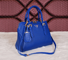 2014 Prada Grainy Leather Top Handle Bags BL1903 Blue BL1903