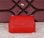 2014 Prada Smooth Leather Tote Bags BN2796 Red BN2796