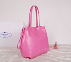 2014 Prada Soft Calf Leather Tote Bag BR5104 Pink BR5104