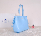 2014 Prada Soft Calf Leather Tote Bag BR5104 SkyBlue BR5104