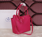 2014 Prada Vitello Daino Tote Bags Grainy Leather BR2435 Rose BR2435
