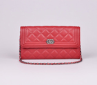 2014 le Boy Chanel A68735 Original Sheepskin leather Flap Bag Claret A68735